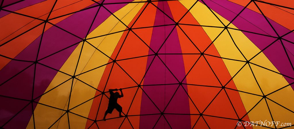 Climbing structure at Oregon Country Fair